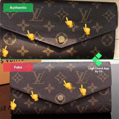 lv monogram wallet real vs fake